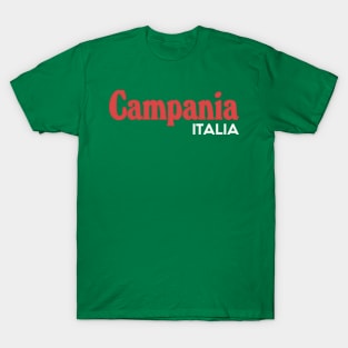 Campania // Italia Typography Region Design T-Shirt